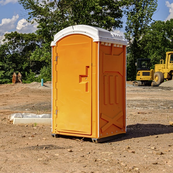 how often are the portable toilets cleaned and serviced during a rental period in Wells Bridge